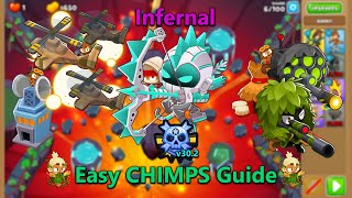 Easy Infernal CHIMPS Guide w Quincy Comanche Commander and Big Snipers v302  2022 [upl. by Ueihttam]