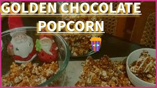 CARAMEL CHOCOLATE POPCORN homemade [upl. by Hsuk]