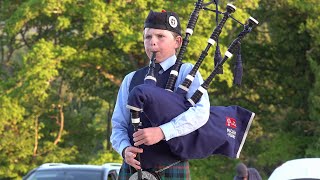 Young Piper CalumJames Bulloch playing the Atholl Highlanders during 2023 Pitlochry Highland Nights [upl. by Letnwahs]