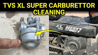 TVS XL SUPER Carburettor Cleaning [upl. by Ecirual]