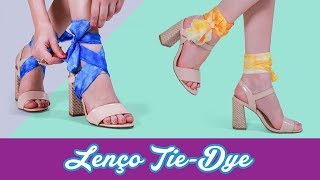 Lenço TieDye Para Usar Com Sandália  Faça em 30 Minutos [upl. by Nahgeem]