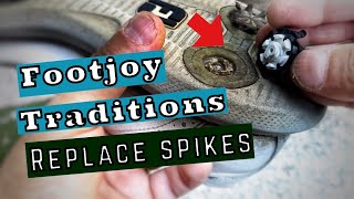 Footjoy Traditions how to replace spikes [upl. by Loginov]