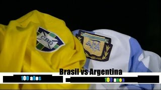 Brasil vs Argentina  100 anos de História [upl. by Kneeland]