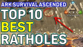 Top 10 BEST RAT HOLES  BASE LOCATIONS On Scorched Earth ARK Ascended PvP [upl. by Eberto]