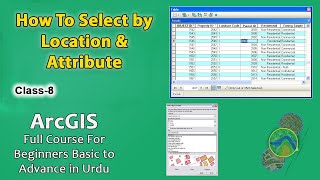 Select by Location of any Feature to other feature l ArcGIS For BeginnersClass 8HindiUrdu [upl. by Iverson]