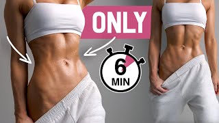 Get SIXPACK ABS in JUST 6 MinDay  Intense No Equipment Floor Only At Home [upl. by Lanctot273]