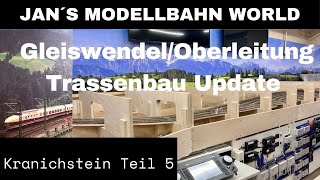 Modellbahn Spur H0187 Kranichstein Teil 5 GleiswendelOberleitung Trassenbau Update [upl. by Iramat]