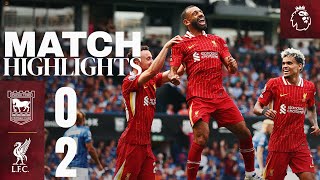 Another Salah record 👑  Ipswich Town 02 Liverpool  Premier League Highlights [upl. by Seroka341]