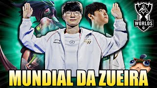 O MOTIVO pra NUNCA DESAFIAR o FAKER  MUNDIAL DA ZUEIRA  Worlds 2024  T1 x GENG  BLG x WBG [upl. by Ahsitil]