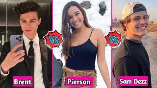 Brent Rivera vs Sam Dezz vs Pierson Lifestyle Comparison 2024 [upl. by Halle]