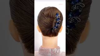 Learn a simple and elegant everyday updo in 30 seconds updo hairstyle [upl. by Zerk]