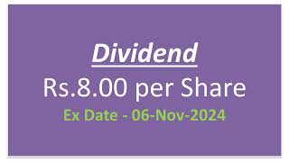 Dividend Rs800  Dividend Stocks in November 2024 Upcoming Dividend Stocks in November 2024 [upl. by Dermott377]