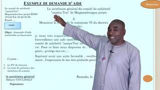 Lettre administrative  Exemple de demande daide [upl. by Eornom]