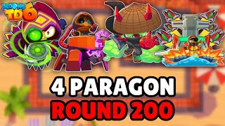 4 PARAGON Round 200 Bloons TD 6 🐵 [upl. by Shermy]