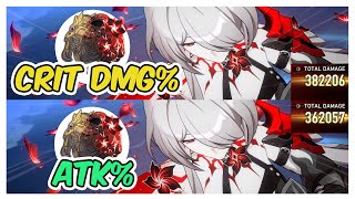 Acheron ATK vs Crit DMG Body Piece Comparison  Honkai Star Rail Acheron Build [upl. by Anelas117]