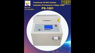 Automatic Transformer Oil Analysis Breakdown Voltage Test Dielectric Strength BDV Oil Test Procedure [upl. by Dippold]