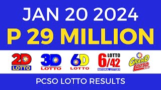 Lotto Result January 20 2024 9pm PCSO [upl. by Acinoryt]