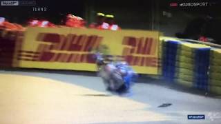 Jack Miller Crash FP4 MotoGP Le Mans 2017 [upl. by Ku203]