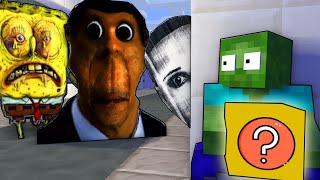 MONSTER SCHOOL  OBUNGA amp CURSE FACE WITH MYSTERY BOX CHALLENGE  Minecraft Animation [upl. by Bach]