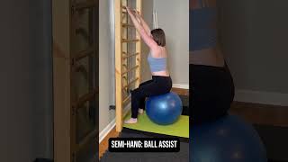 Easy to perform Scoliosis exercise SemiHang with Ball schrothmethod scoliosistreatment pt [upl. by Dronel]