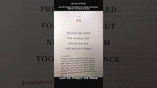 48 Laws of Power  Law 45 in 1 Minute robertgreenebooks 48lawsofpower popularbooks [upl. by Baldwin]