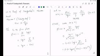 Elementary proof of prime number theorem 08 Tchebyshevs theorem and its consequences [upl. by Maurreen]