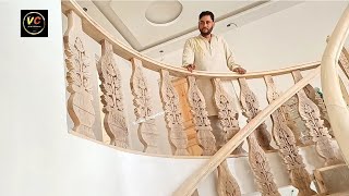 HOW TO MAKE FULL ROUND STAIR CIRCLE TYPE STAIR 7889631746 ROUNDSTAIR wood valleycarpenters [upl. by Imarej]