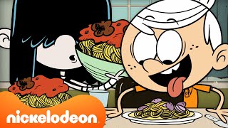 Loud House Characters Eating DINNER for 64 Minutes Straight 😋  Nicktoons [upl. by Elleirad890]