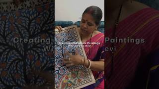 Making Madhubani Fish Paintings with Ambika Devi Madhubani Painting Easy Beginner Level Madhubani [upl. by Mindi572]