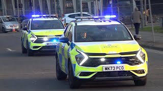 Two 73 Plate Kia Sportage Incident Response Vehicle Responding Merseyside Police [upl. by Asatan]