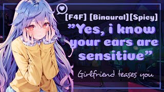 ASMR ROLEPLAY F4F Girlfriend plays with your ears Spicy Binaural [upl. by Enaed389]