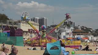 Bournemouth Beach Saturday 29 May 21 Spring Bank Holiday weekend crowds enjoy hot sunny weather [upl. by Karee]