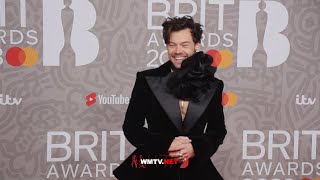 Harry Styles arrives at 2023 BRIT Awards Red carpet in London UK [upl. by Dirtsa323]