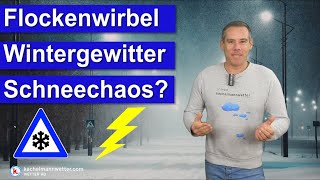 Regional Schneechaos Wintergewitter und Donnerstag Schneetief im Süden und Alpenraum [upl. by Medeah797]