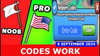 CODES Flag Battles Simulator ROBLOX  SEPTEMBER 9 2024 [upl. by Jacquelynn]