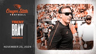 Oregon State Football Press Conference HC Trent Bray Previews The Game At Boise State 112524 [upl. by Ykciv]