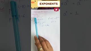 Laws of Exponents and Powers  Most Important Questions  Exponents maths exponents shorts exam [upl. by Radke213]