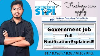 STPI  SOFTWARE TECHNOLOGY PARK OF INDIA  GOVERNMENT JOB 2022 [upl. by Hgieleak]