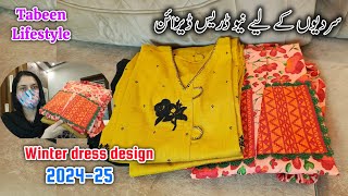 Latest Stylish Winter dress design 2024 25 by Tabeen lifestyle  new winter dress designing ideas [upl. by Araic]