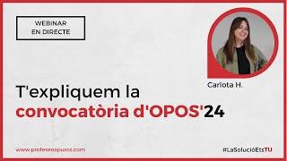 Texpliquem la convocatòria 2024 Oposicions docents  Profes en Apuros [upl. by Wake]