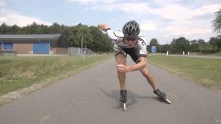 Techniek skeeleren double push Lars Scheenstra Slowmotion [upl. by Elna142]