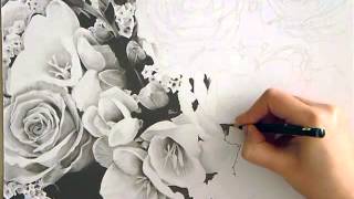 Dessin de fleurs noir et blanc [upl. by Rapp965]