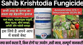 Krishtodia fungicide Sahib Krishtodia Fungicide Azoxystrobin 11  Tebuconazole 183SC फफूंदनाशक [upl. by Olyhs345]