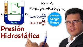 Aplicación Presión Hidrostática Mecánica de Fluidos [upl. by Favrot]