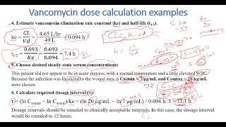 ‏‏Vancomycin Practice Problems  Clinical Pharmacokinetic Pharma D [upl. by Arukas481]