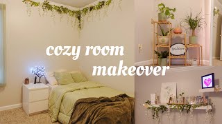 decorating my small room on a budget 🌿 cozy and pinterest inspired [upl. by Worra79]