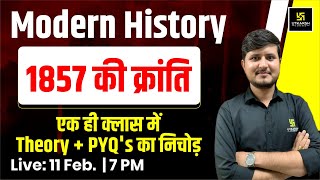 Modern History  1857 Revolt In India  1857 की क्रांति   Complete Theory amp PYQ  By Bharat Sir [upl. by Giliana]