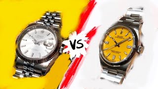 The Battle of Rolex Datejust VS Oyster Perpetual 36mm [upl. by Nylyrehc]