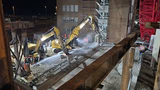 Rückbau Grenzacherbrücke Muttenz mit Egli Betonbeisser [upl. by Opportuna353]