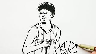 How to Draw LaMelo Ball [upl. by Araeit238]